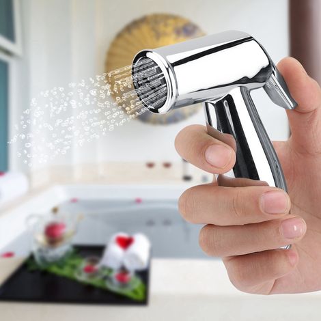 Pommeau de douche mural ABS pour toilettes, bidet portatif salle de bain, spray nettoyant bébé, séparateur d'eau, kit hygiène (1/5)