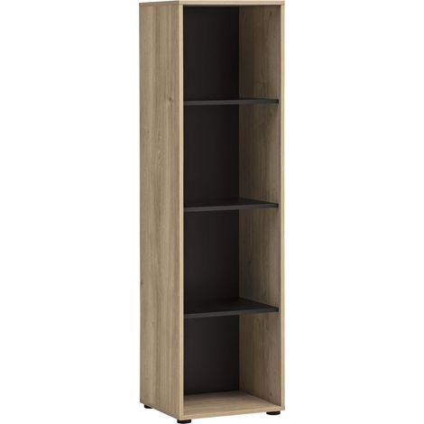 Étagère, En Chêne, Blanc, 44,8 x 41 x 163,6 cm (1/5)