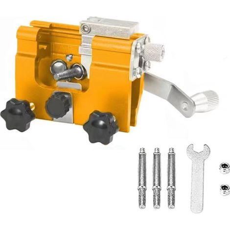 Kit D Affutage Pour Tondeuse A Chaines - Affuteuse Manuelle Portable En Alliage D Aluminium - Pour Tronconneuses Electriques Et A Essence 14 À 22 Dents - 1 Unite (1/5)