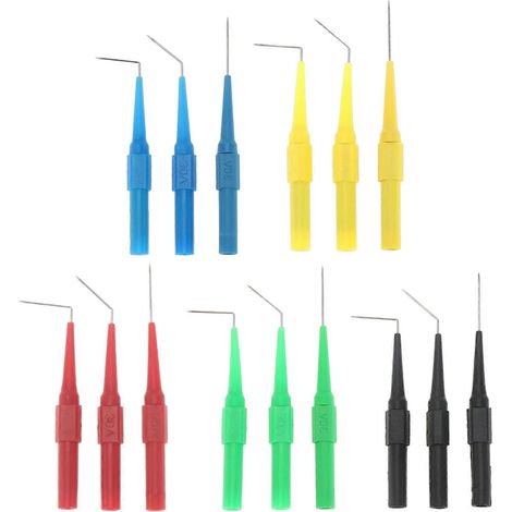 15 sondes multimètres robustes, jeu de test haute performance, idéal pour les capteurs de véhicules et les tests de pulvérisation de carburant, multicolores. (1/5)