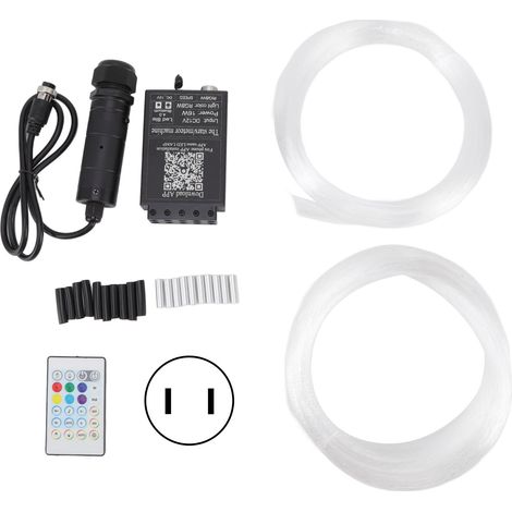 Bluetooth-Sternenhimmel-Deckenleuchten-Set mit RGB-LED und Glasfaser-Fernbedienung für Schlafzimmer, Zuhause/Auto, US-Stecker 100–240 V (1/5)