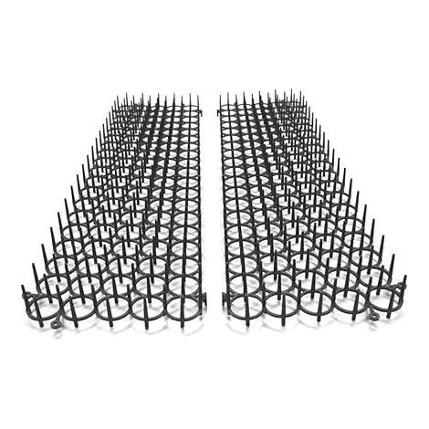 Lot de 4 Grilles Anti-nuisibles - Pic Anti Pigeons, Oiseaux, Chats - Repulsif Naturel et Ecologique pour Jardinières et Potagers - Protection Immédiate - Découpable et Modulable - 49 X 14 CM (1/5)