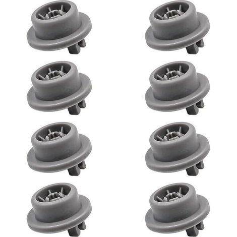 Lot de 8 roulettes pour panier inférieur de lave-vaisselle Bosch Kenmore et Neff Siemens Pièce de rechange 165314 AP2802428 (1/4)