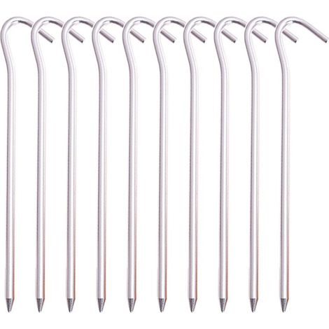 Aluminium-Zeltnägel – 10 Stück – 17,8 cm – Für Campingzelte, Pavillons und Planen (1/5)