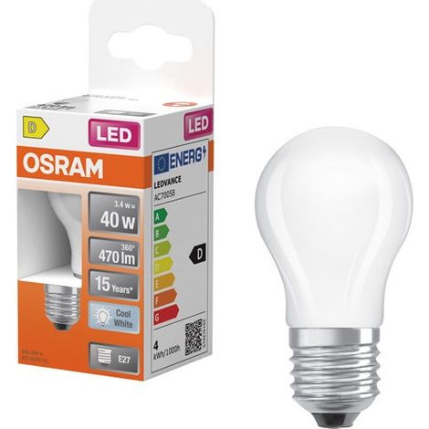 Lámpara LED Esférica de Vidrio Pulido 4W E27 470lm 4000K Frío Caja - Ledvance GP