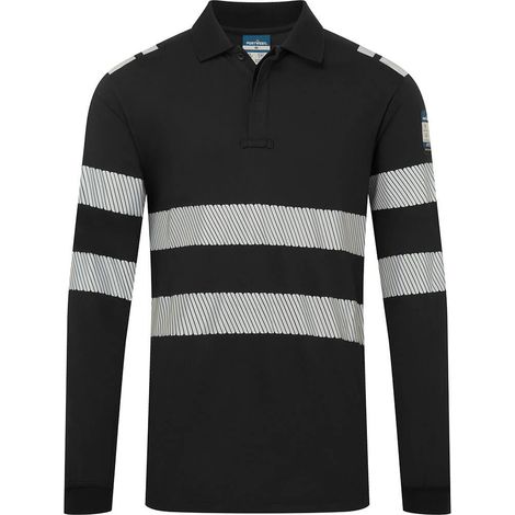 Polo Ml Pw3 Modaflame Fr - Taglia Xxxl - Nero - Portwest