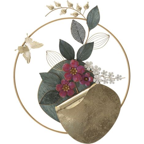 Décoration Murale Ronde en Métal "Gard" 74cm Multicolore