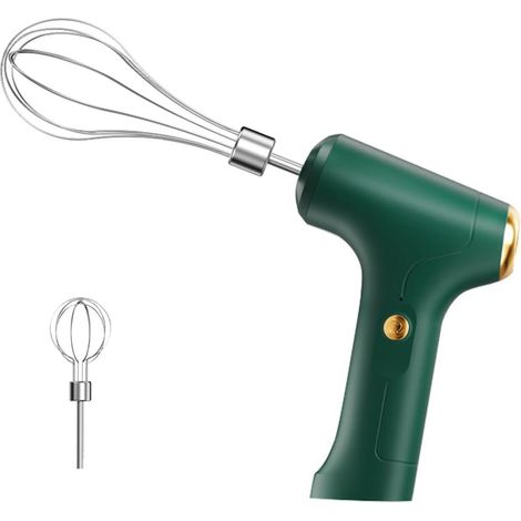 Batteur a Œufs Main Sans Fil,Batteur Électrique Détachable Rechargeable par USB avec 3 Modes de Vitesse,Moteur Puissant de 1 200W pour Œufs/Crème Milkshake/Beurre (1/5)