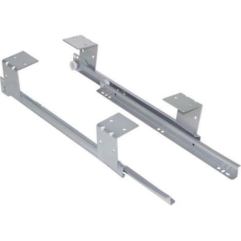 Emuca – Coulisse à galets porte-clavier en acier – Charge maximale 30kg – Installation facile – Compatible meubles de bureau et tables de travail