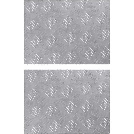 Treppe Tritt Rechtwinklig 2 pcs Silber 40 x 30 cm Aluminium