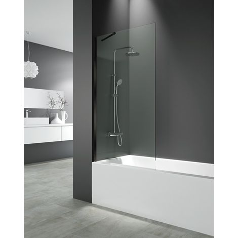Mampara Panel de bañera SCREEN NEGRO fijo 8 mm 150x85 (1/2)