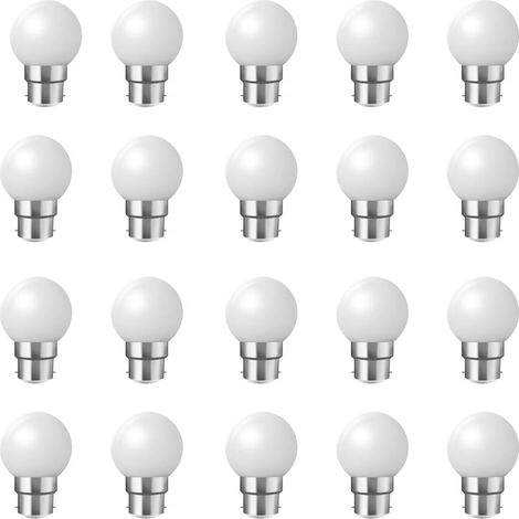 Lot d’ampoules LED Festoon B22 (2 W, équivalent 20 W) – Blanc froid, culot baïonnette, 20 unités, pour éclairage intérieur et ambiance festive (1/5)