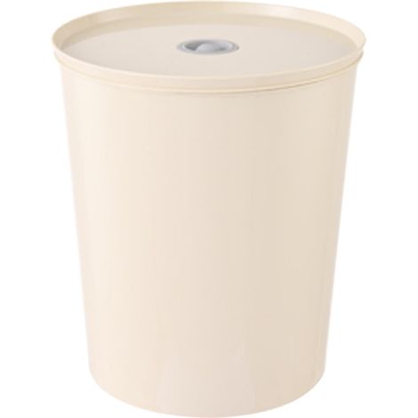 Seau de Stockage - 18,9 L - Couvercle Étanche - En PET Épais - Pour Pâtes Farine Riz Pâtes Alimentaires - Transparent - Blanc - 1 Pièce (1/3)
