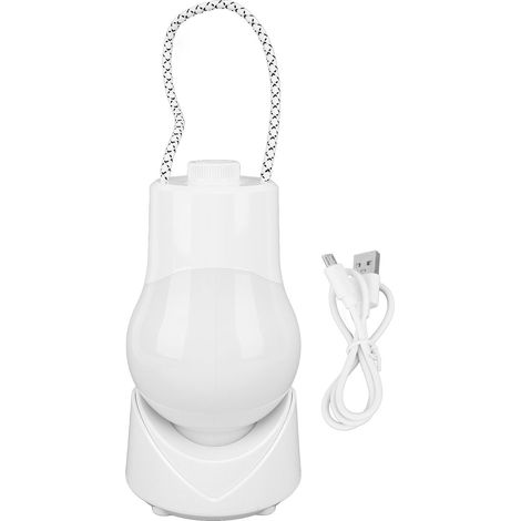 Veilleuse avec poignée de transport, alimentée par USB, blanche, réglable en continu, lampe de pépinière Portable pour chambre à coucher (1/5)