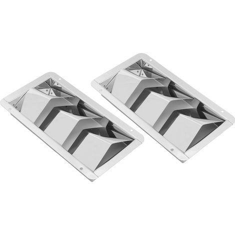 Bouche d'aération marine 3 fentes 210x110mm Rectangulaire Grille 304 Acier Inoxydable Universel pour Bateaux (1/5)