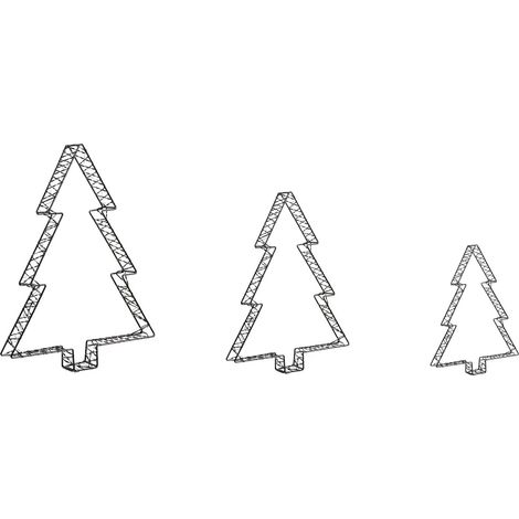 Garden LED Decoration Black Indoor Outdoor 3 Christmas Trees Seasonal Accessory Home Décor with Lights LOFSEN (1/5)