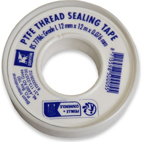 PTFE-Gewindeband 12x12x0.076 weiß (1/2)