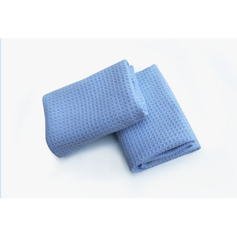 2 Chiffon Blue 40x40 cm Mikrofasertücher, multifunktionale Geschirrtücher für Glas, Spiegel und Fenster in Küche, Auto, Bad, Zuhause und Büro, Fischschuppenmuster (1/5)