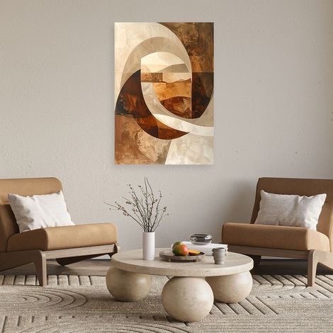 Wandbild Geometrische Abstraktion in Beige 40x60 (1/4)