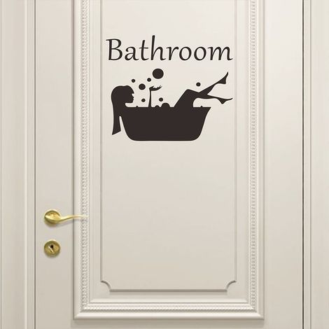 Stickers pour salle de bain, fresque murale amovible en vinyle, décoration pour chambre à coucher