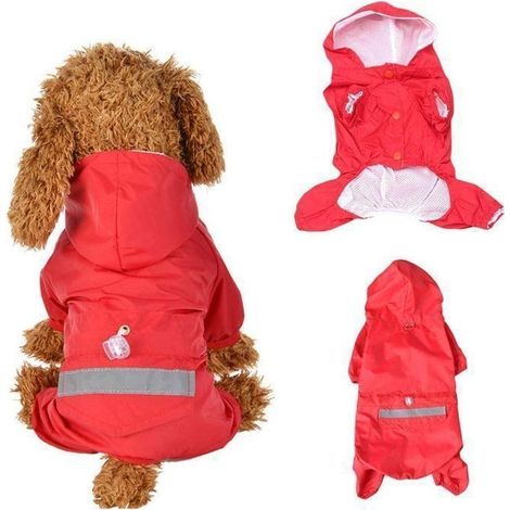 Veste pour chien taille L, imperméable pour chien avec capuche, imperméable, coupe-vent, imperméable, veste pour chien double (1/4)