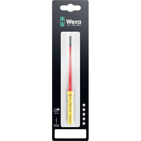 Wera Kraftform Kompakt VDE 60 iS 0,6x3,5x157 mm TIE SB Elettricisti Taglio Lama intercambiabile per giraviti 3.5 mm