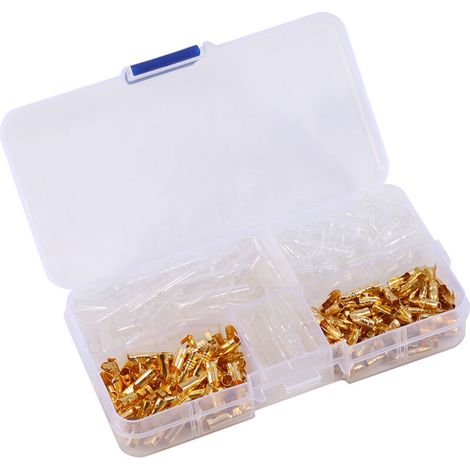 Cosses De Fil - Laiton Doré - Pour Voiture Scooter Moto Camion - 60 Pcs Mâles + 60 Pcs Femelles (1/5)