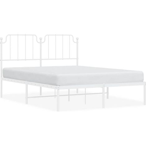 Maison Exclusive - Estructura cama sin colchón con cabecero metal