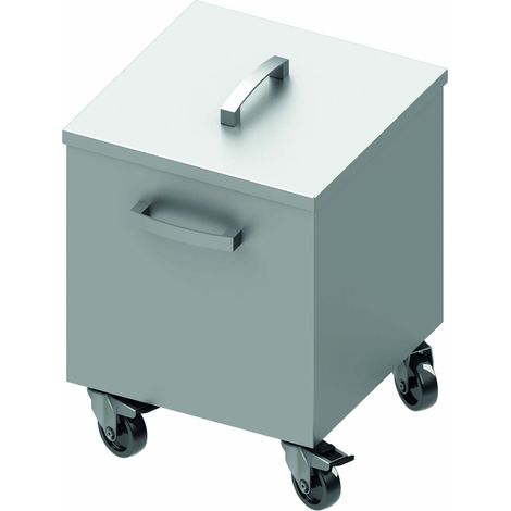 Poubelle En Inox Sur Roues - 40 Litres - Stalgast