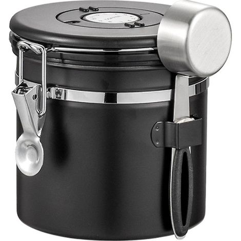 Boîte de conservation pour café en acier inoxydable, bocal à grains de café hermétique, récipient de stockage alimentaire pour le remplissage de café (1/5)