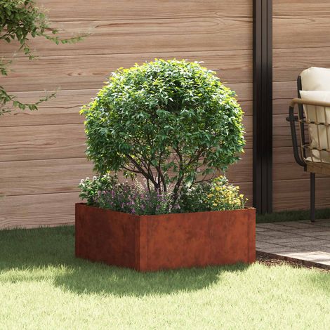 Teenpull – Raseneinfassung 60 x 60 x 35 cm Stahl Rostig (1/5)