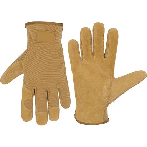 Gants De Travail - Cuir De Vache - Protection Pour Soudure Jardinage Agriculture Sport - Taille 2XL (1/3)