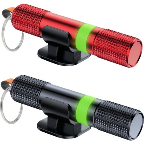 Autoscheibenbrecher und Sicherheitsgurtschneider-Schlüsselanhänger, 2-in-1-Sicherheitshammer, Notfall-Auto-Rettungswerkzeug (2er-Pack) (1/5)