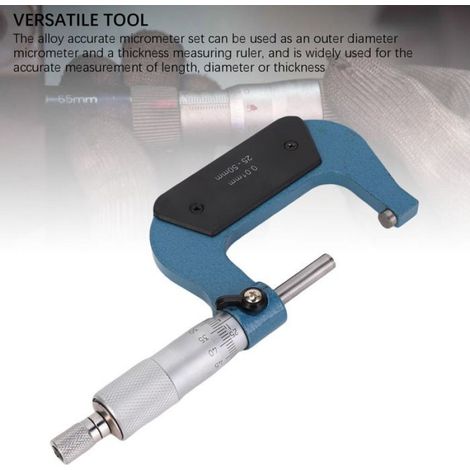 micromètre machiniste 25-50 mm Micromètre extérieur métrique 25-50mm 0.01mm, outil de machiniste de bricolage (micrometre (1/4)