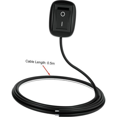 Interrupteur universel 12 V CC pour voiture, à bascule, avec câble de 50 cm pour feux antibrouillard et néons. (1/5)