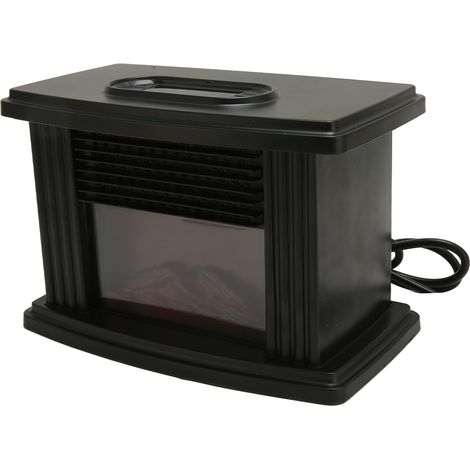 Kleiner elektrischer Kamin mit simulierter Flamme, effizienter Heizleistung, geräuscharmer Betrieb, tragbarer Kamin mit Fernbedienung, EU-Stecker 220 V (1/5)