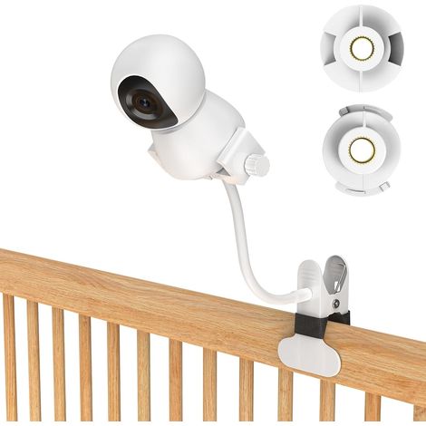Support Camera Bebe, Support Flexible Babyphone Universel pour Majorité Caméra Bébé, Connexion à Vis 1/4 Support Babyphone (Support à Clip) (1/5)
