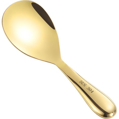 Spatule à riz, cuillère à riz en acier inoxydable, cuillère de service à riz, spatule à riz antiadhésive, modèle amélioré et élégant, 1 pièce