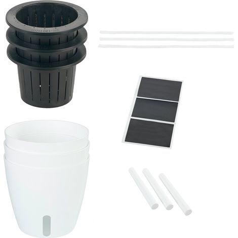 Set aus drei Töpfen mit Bewässerungssystem, Ø 13 cm (1/5)