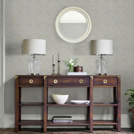 Papier peint intissé Laura Ashley Delamore Stone 1005 x 52cm Gris (1/5)