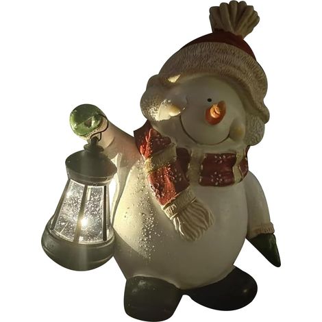 corations de Figurine de Bonhomme de Neige Statue Cr ative (1/5)