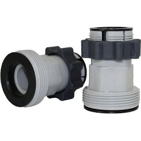 Adaptateur pour tuyau de piscine Intex 10722, 1,5" se connecte à une vanne de piscine de 1,25" de diamètre, accessoires, 2 pièces ( ) (1/5)