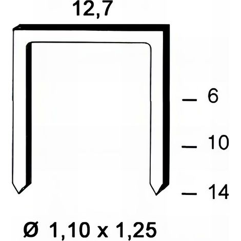 5040 agrafes polymères 81P-06 - 12,7 x 6 x D. 1,1 x 1,25 mm - 6610659 - Alsafix