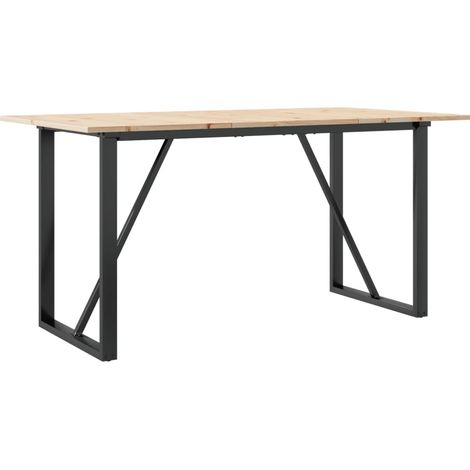 Maison Exclusive - Mesa de comedor marco O madera maciza pino y a