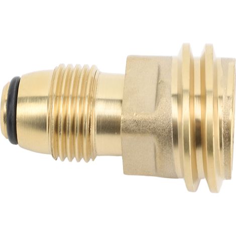 Adaptateur pour bouteille de propane, convertissant un raccord anti-fuite en laiton POL en adaptateur QCC1 pour le camping et les activités de plein air. (1/5)