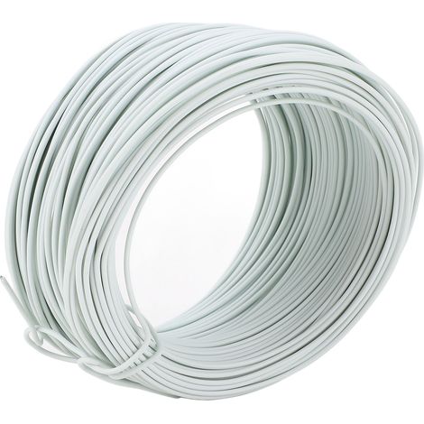 Fil de fer galvanisé électrolytique 0,9 mm 40 m rond robuste flexible gainé PVC pour attache et fixation blanc (1/5)