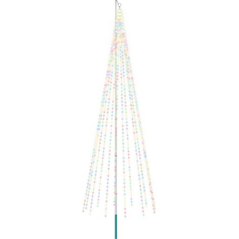 Luci per albero di Natale con picchetti e asta per bandiera vidaXL (1/5)