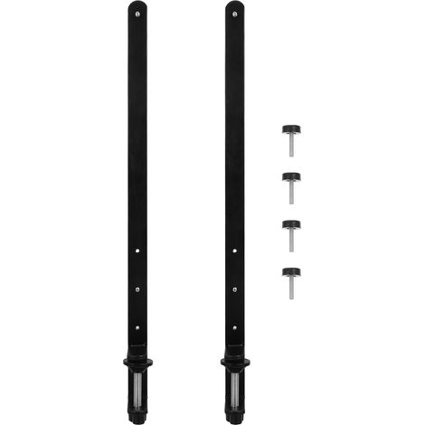 2 Pièces Support de Bureau Réglable pour Panneaux Perforés, Support de Tringle à Vêtements, en Fer, Hauteur Réglable, Noir, pour Maison et Bureau (1/5)