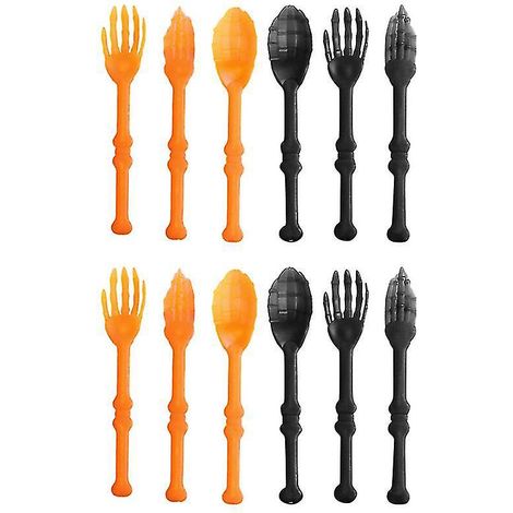 12 pièces de vaisselle pour fête d'Halloween (1/3)