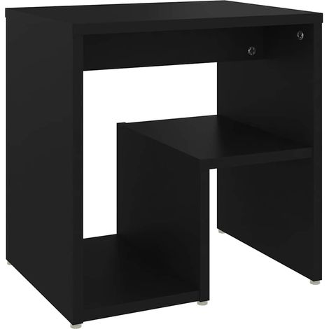 Maison Exclusive - Mesita de noche madera contrachapada negro 40x (1/5)